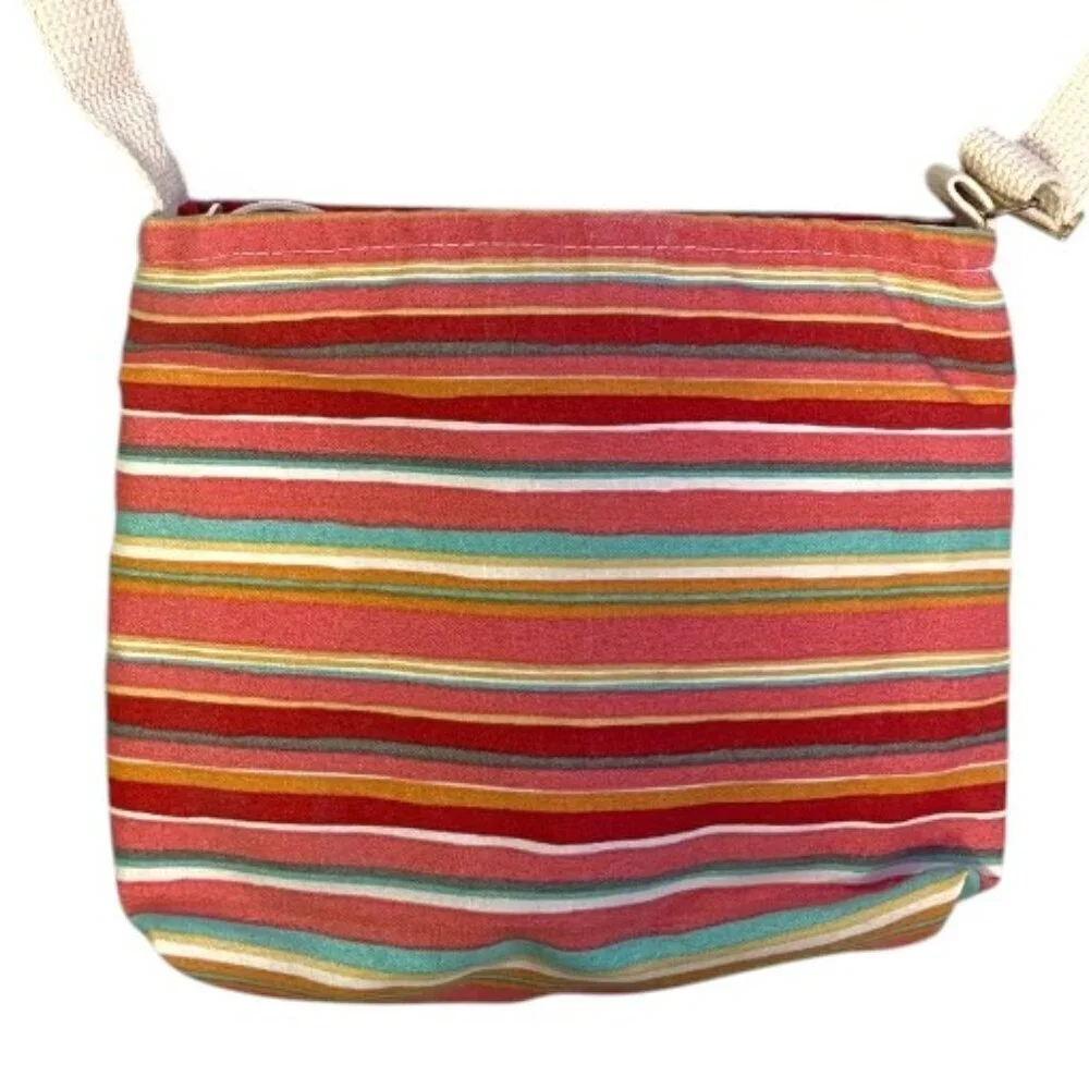 Cloverfields Signed Striped Crossbody Bag